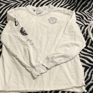 Gymshark White Long Sleeve Graphic Crew